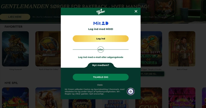 Mr Green Casino Login